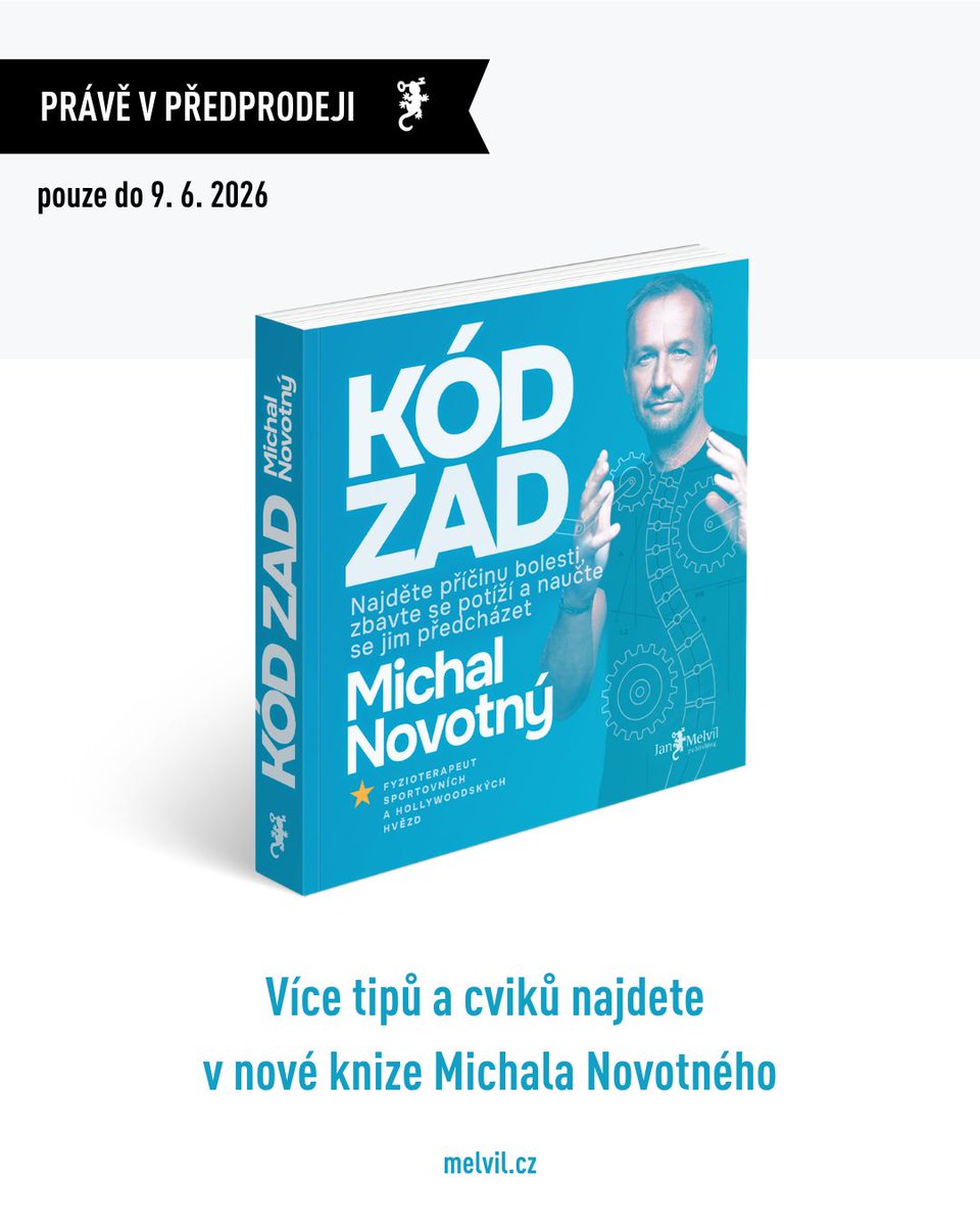 janmelvil's tweet photo. Další tipy, cviky s QR kódy a jednoduché testy pro určení zdroje bolesti najdete v nové Michalově knize Kód zad.

🎁 Vychází už 9. 6., do té doby ji pořídíte v předprodeji jen za 382 Kč a navíc s webinářem Jak se zbavit bolesti zad zdarma. 
https://t.co/hlIu2KE6uK https://t.co/giea5STsFO