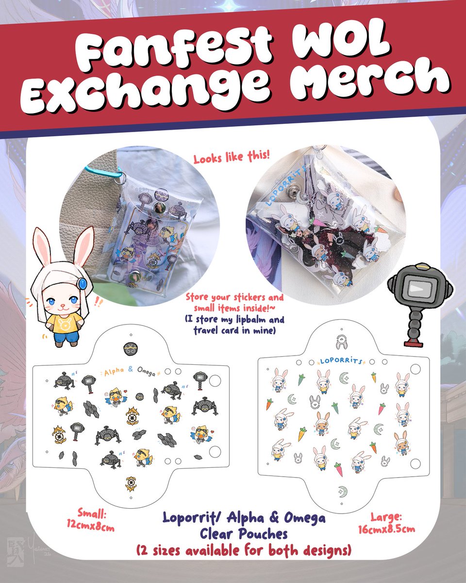 YomiAkiya's tweet photo. #FanfestWOLExchange  🥳Merchandise Catalogue! 
I hope people enjoy what I have put together! 
Im honestly so proud of the clear pouches and adventure plates
1/3

#FFXIV #FF14 #FFXIVFanfest @ Berlin https://t.co/cjE7ywcBUf