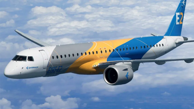 marcionas's tweet photo. A Azorra, empresa norte-americana🇺🇸de leasing aeronáutico, anunciou a compra de 15 jatos E195-E2 da Embraer🇧🇷. Com o pedido, a fabricante brasileira ultrapassa a marca de 500 aeronaves vendidas da família E2, a mais moderna e eficiente linha de jatos comerciais da companhia. ✈️ https://t.co/5wxB1h7YBc