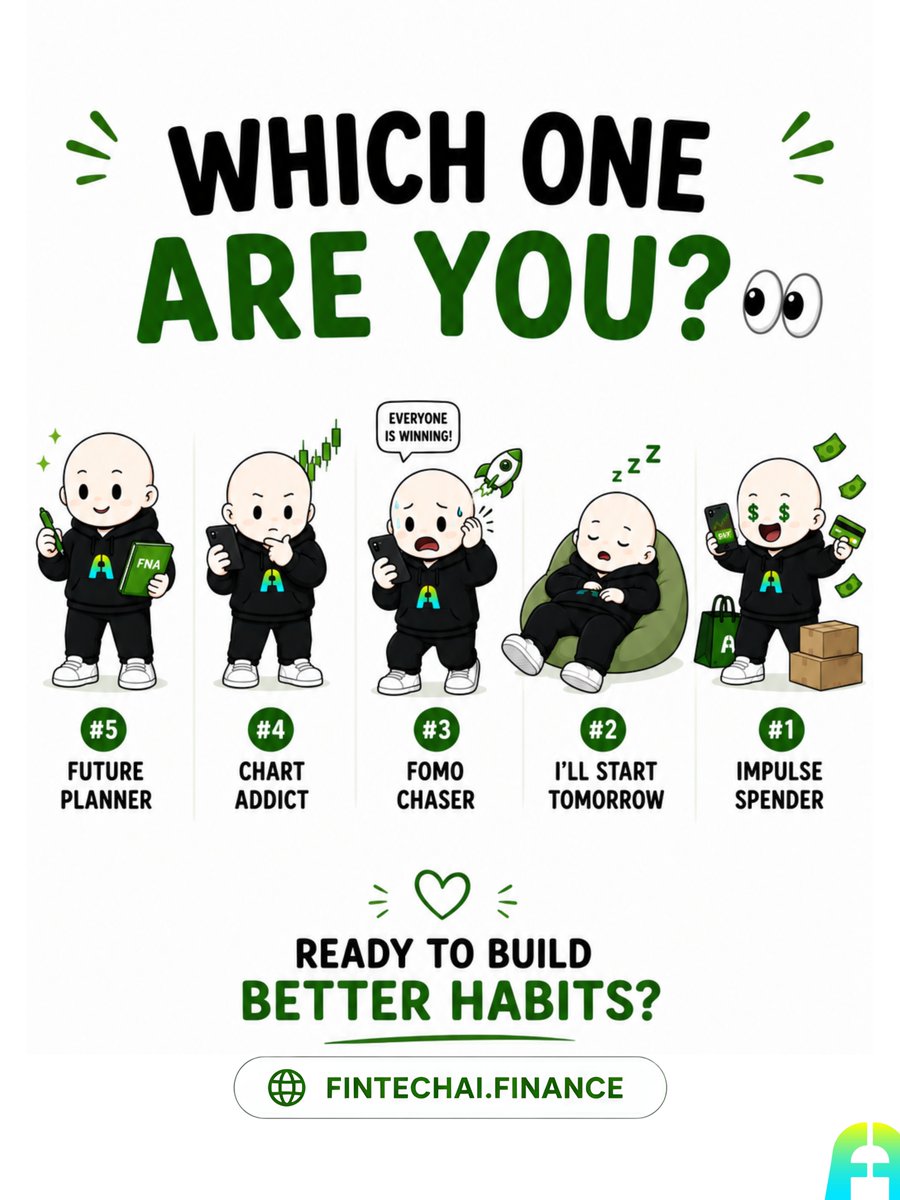 FNA_FintechAI's tweet photo. 👀 WHICH ONE ARE YOU?

No matter where you start, the goal is to build better habits.

If you're ready to take the first step. Stake with $FNA: https://t.co/N3SJSw8Ws9 https://t.co/67ZsGVRUal