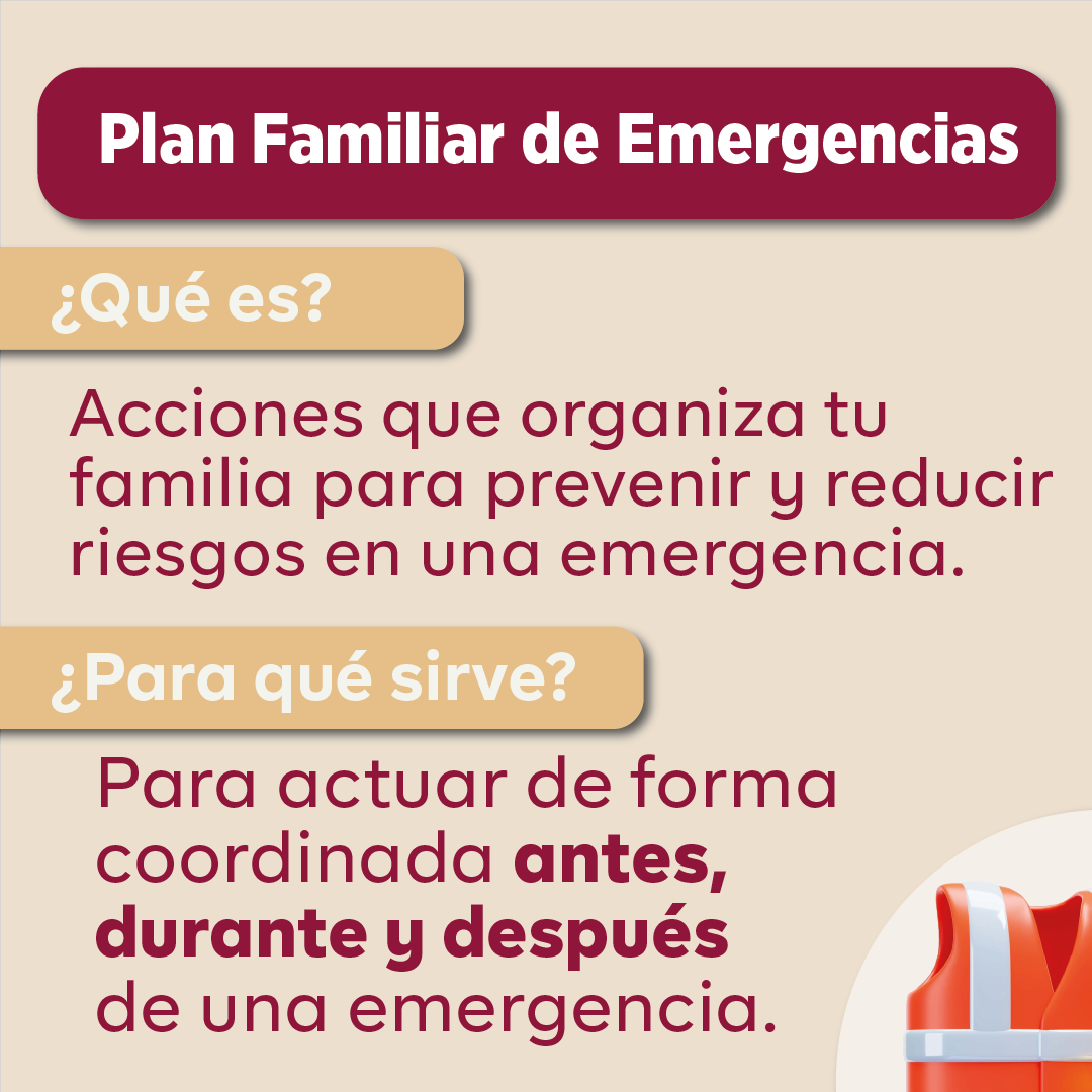 PCEstatalVer's tweet photo. Insistimos en la importancia de organizar un Plan Familiar de Emergencias. Dedica un espacio para platicar y organizarte con tu familia. #CulturaDeAutoprotección https://t.co/iS8194RuMb