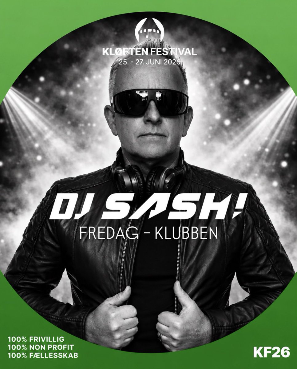 sashofficial's tweet photo. After Denmark is before Denmark
I see you on 26.06.2026 at Kloften Festival 🇩🇰 https://t.co/UrV3UI1pFk