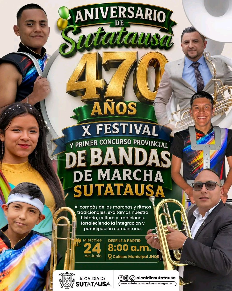 RR_Quit's tweet photo. Nos vemos éste 24 de Junio en Sutatausa Cundinamarca, en el primer concurso provincial de bandas de marcha del Valle de Ubaté, contento de poder acompañarlos, amigos, compañeros, ex alumnos y personas al rededor de procesos de formación que tuve en ésta bella región.🫀 https://t.co/QqzZMYJluU