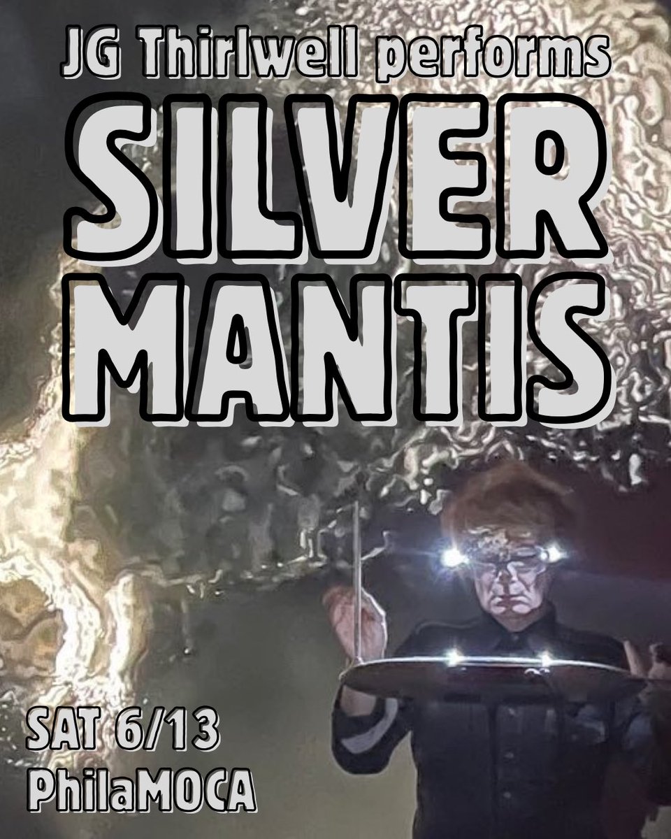 PhilaMOCA's tweet photo. @jgthirlwell (Foetus, Venture Bros) performs Silver Mantis on Saturday, June 13, only 25 tickets left: https://t.co/SlIpqHWkMi https://t.co/7r0qUAbuS7