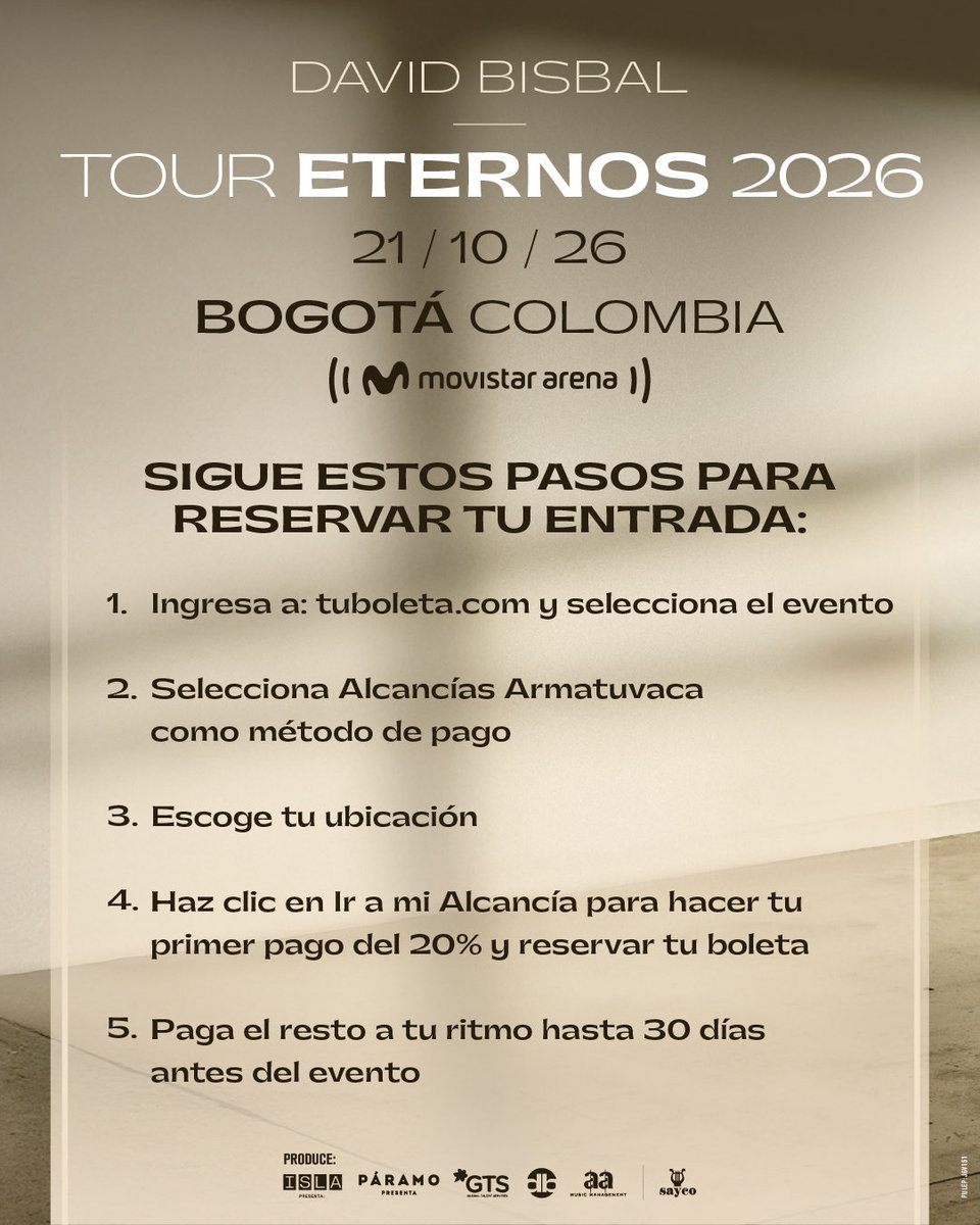 paramo_presenta's tweet photo. Corazón latiendo porque ya casi cantamos “Bulería, bulería” 💃🏻🪭
Las alcancías para ver a David Bisbal ya están disponibles en https://t.co/BLwoy5Y3Wr https://t.co/9XG7YWSMa1