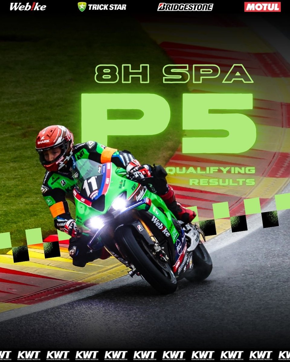 Spaでの予選日が終了しました。 明日の 8H Spa Motos 決勝は、総合 5