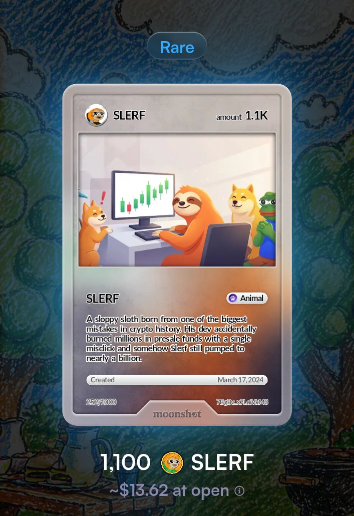 ToMMaN2020's tweet photo. I pulled $SLERF on #Moonshot: https://t.co/y8VuHYLxB7 https://t.co/h0YKNgFW8w