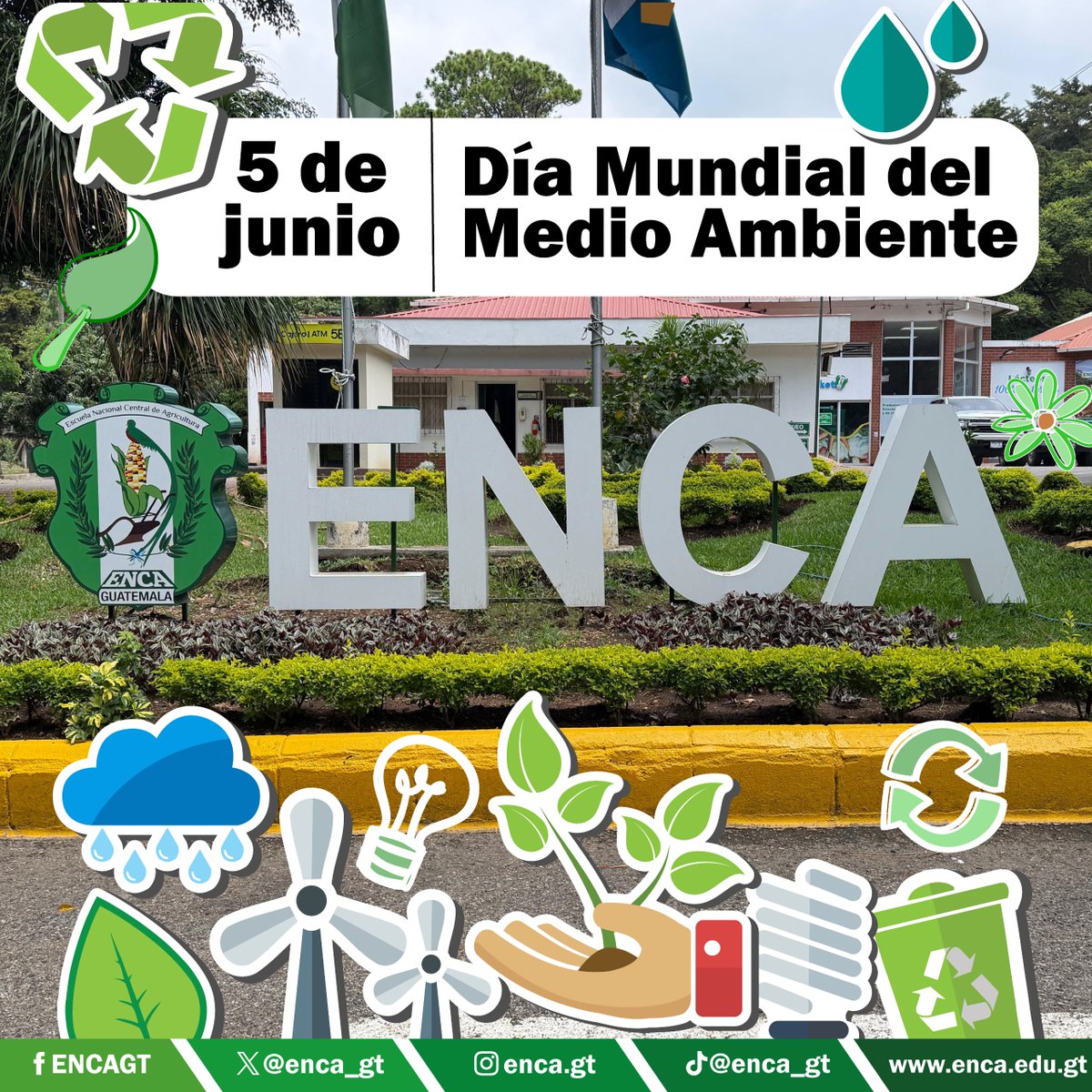 enca_gt's tweet photo. 🌎 Día Mundial del Medio Ambiente | 5 de junio

En la ENCA reafirmamos nuestro compromiso con la protección de los recursos naturales y la formación de profesionales conscientes de la importancia de construir un futuro más sostenible. https://t.co/Z80Fh2R2Fj