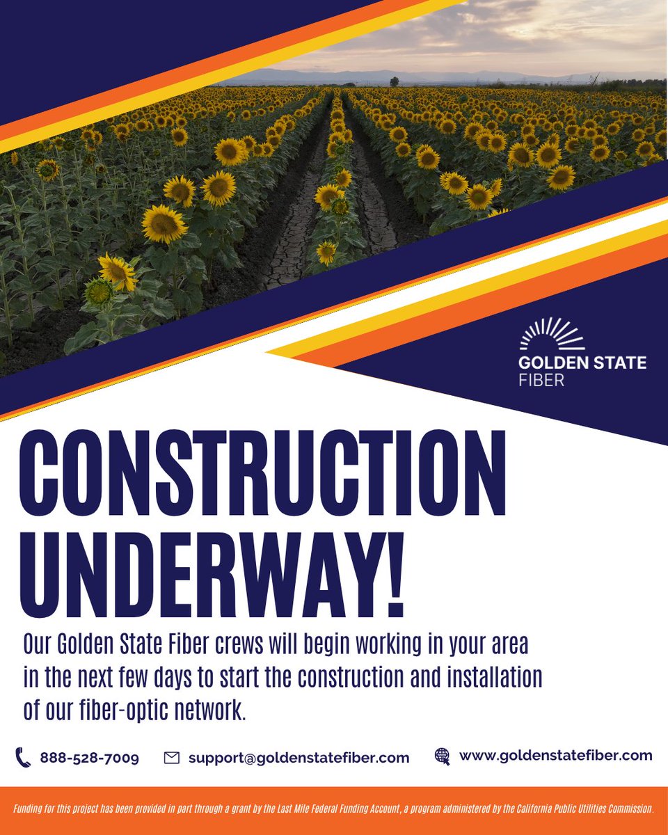 GStateFiber's tweet photo. Construction is underway in Glenn County 🙌

Crews are on the ground building a faster, more reliable fiber network. Excited to bring Golden State Fiber to your neighborhood!

Stay tuned 👇
https://t.co/ABMDihqgut

#GoldenStateFiber #California #fiberopticinternet #comingsoon https://t.co/gm5lrJZBhR