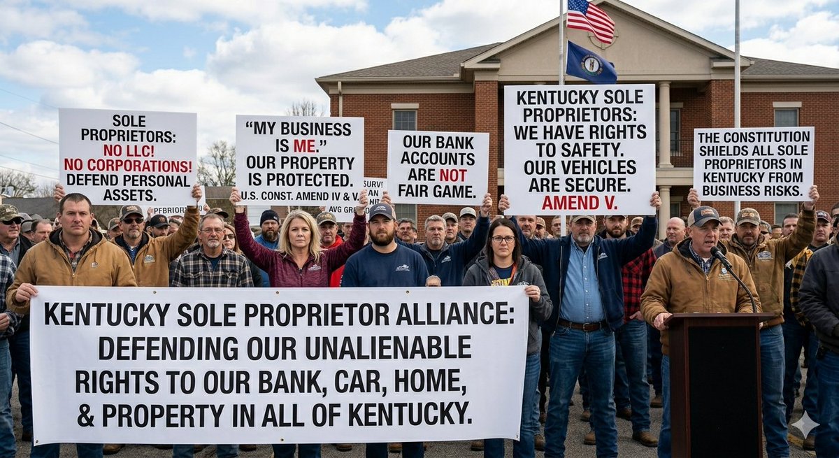 djbraytonfm's tweet photo. Defending our unalienable property rights in Kentucky.
#SoleProprietor #KentuckyRights #ConstitutionalProtection @GovAndyBeshear @KYSecState @premium @elonmusk @realDonaldTrump #likes #Followme #business #smallbusiness #Constitution #BillofRights #TeamKentucky #soleproprietors https://t.co/58uitLL7Dl