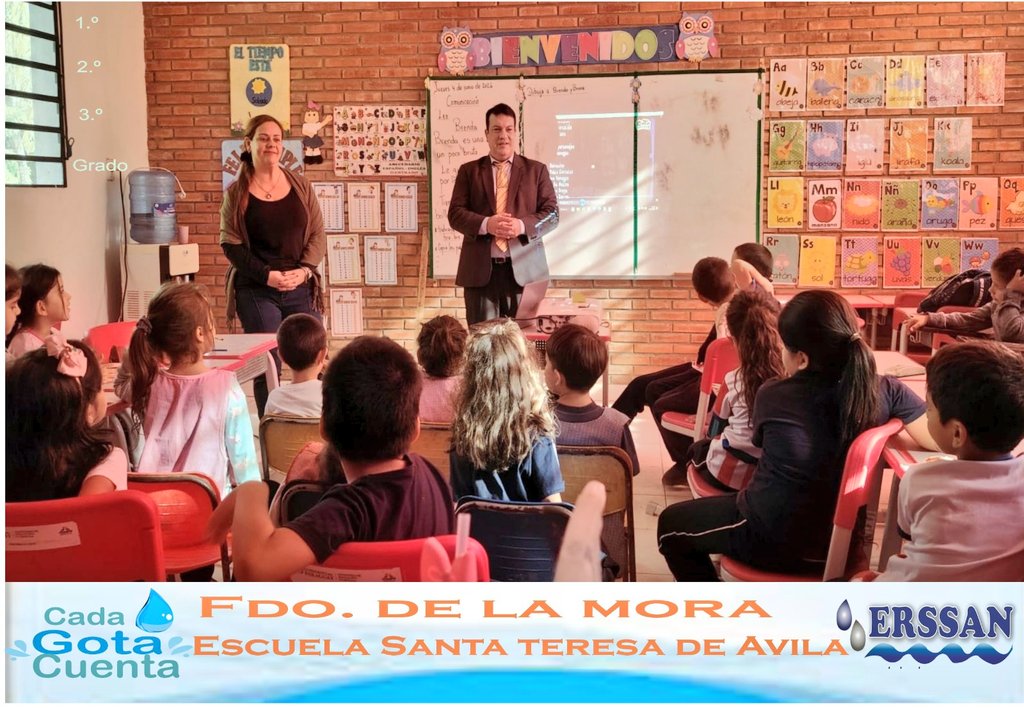 ErssanPy's tweet photo. Desde el ERSSAN se continúa promoviendo el uso responsable del agua y la formación de conciencia ambiental mediante talleres de concienciación. https://t.co/dHQSWGvL5Y