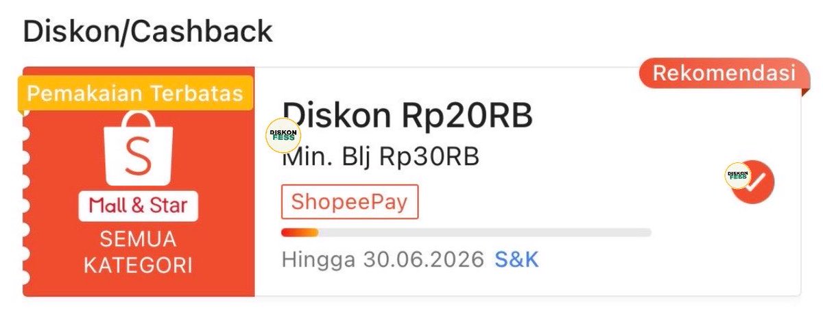 DISKON_FESS's tweet photo. CEPEEETT CEK PAKE ADA POCER 20RIBU‼️

- utk semua kategori shopee🔥🔥

cek di voucher saya
https://t.co/tUchNyeeKi

atau langsung pake di keranjang 
https://t.co/q7VFoPpnkR https://t.co/xVcEgIRb95