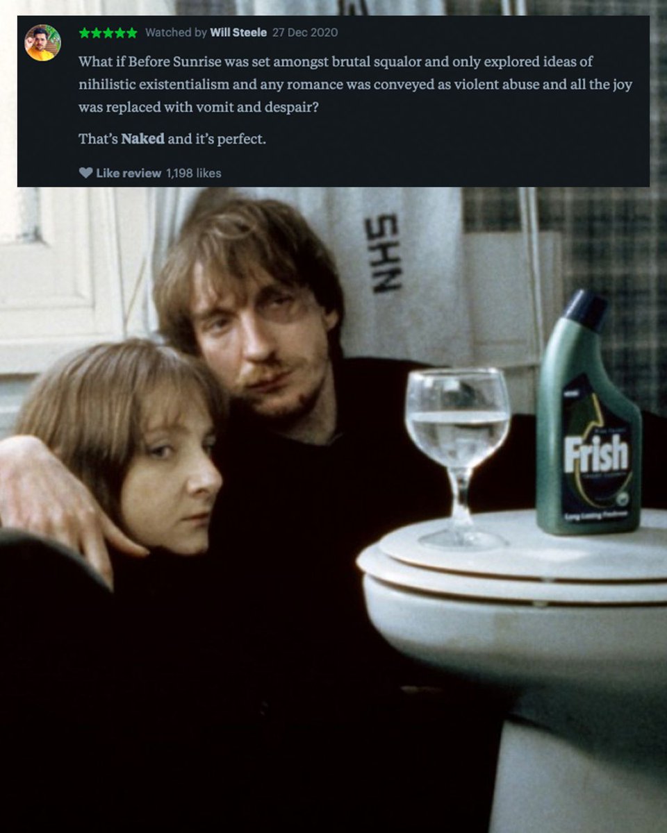 ThePCCLondon's tweet photo. Don't miss the return of Mike Leigh's brilliant &amp; controversial NAKED, starring David Thewlis, on 8th June &amp; 12th July. A landmark in British cinema, this London-set film is an exploration of society in free-fall at the tail end of Thatcher’s Britain.

🎟️ https://t.co/qTeuUVg2Ea https://t.co/Y7pfes87lm