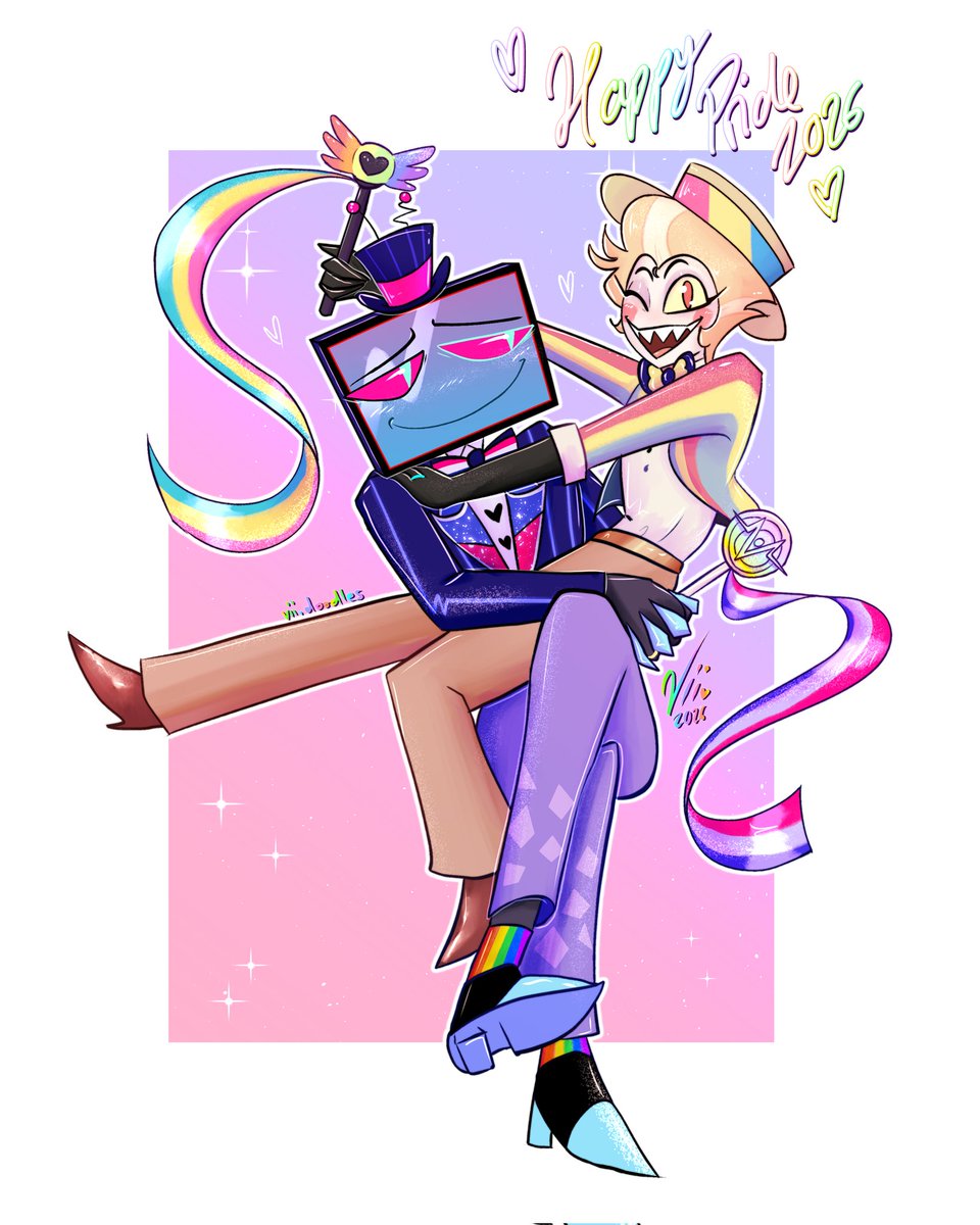 Vii_Doodles's tweet photo. That pride merch had me howling ngl
#hazbinhotel #vox #lucifer #staticapple https://t.co/9sPrJ6Avfe
