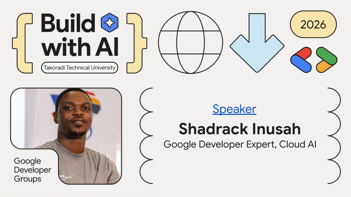 gdg_ttu's tweet photo. 🎤 Speaker Announcement!
We are excited to bring together amazing minds for Build With AI x Google I/O Extended 2026.
📅 6th June 2026
📍 TTU Campus (Eskills4Girls Lab)
RSVP: https://t.co/V3poVP80h9
#BuildWithAI #GoogleIOExtended #GDGoC_TTU #AI #TechCommunity https://t.co/6Axxh0hRYk