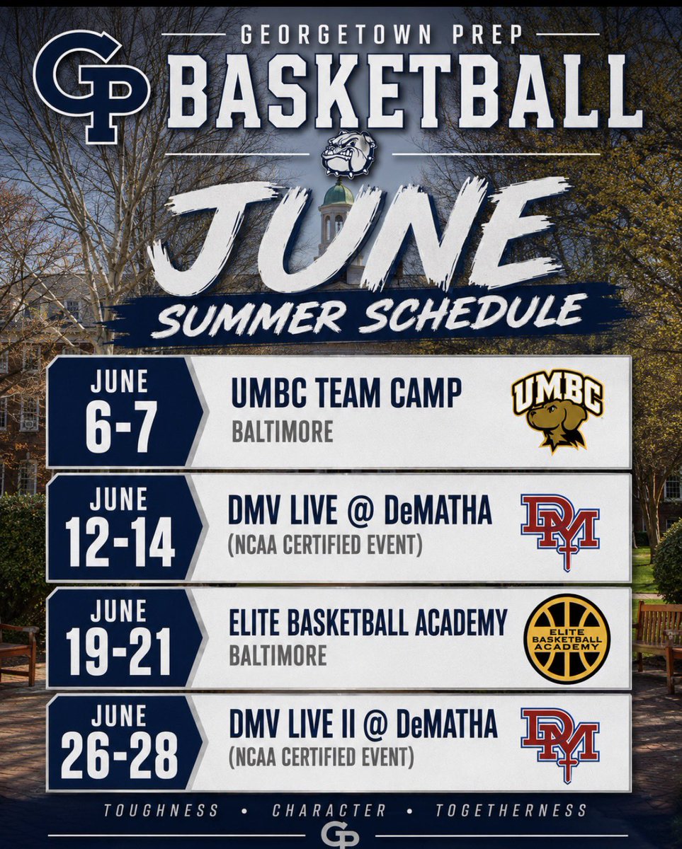 GPrepBasketball's tweet photo. 🏀 June is here. We’re geared up and ready to compete in the best basketball area in the country. Come check us out this summer!

#GeorgetownPrep #HoyaSaxa #DMVBasketball https://t.co/DCDMjq2blj