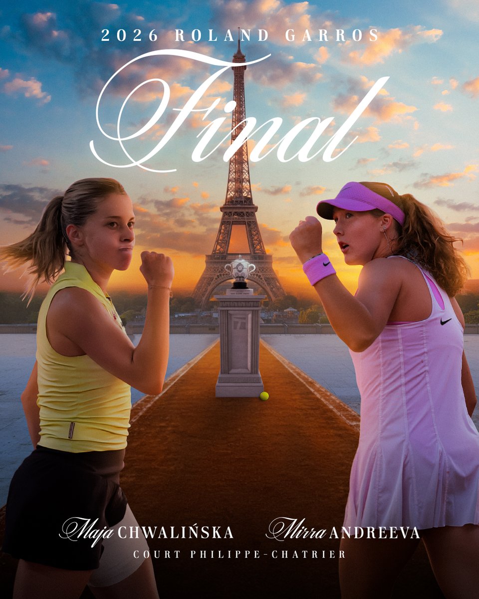 TennisChannel's tweet photo. History awaits in Paris. 🏆📜

Mirra vs. Maja. One match away from a career-changing moment. 💫 

#RolandGarros https://t.co/wXPY4zRveP