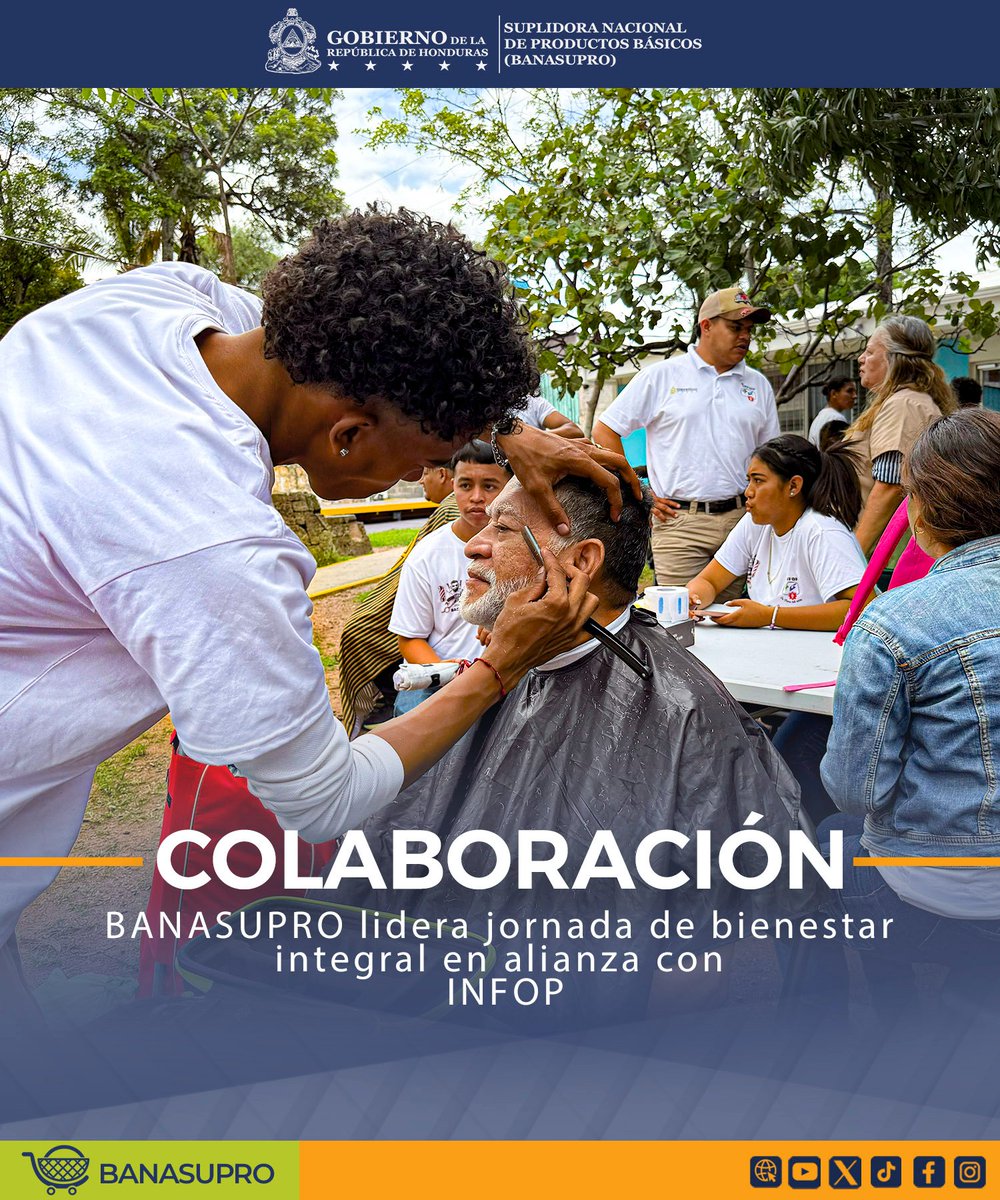 HNBanasupro's tweet photo. Jornada de imagen gratuita gracias a la alianza #BANASUPRO y #INFOP.
Corte de cabello, barbería, maquillaje, secado y esmaltado semipermanente para la comunidad.
Honduras, vamos a estar bien.

#Honduras #BANASUPRO #INF https://t.co/pmtAGN2sme