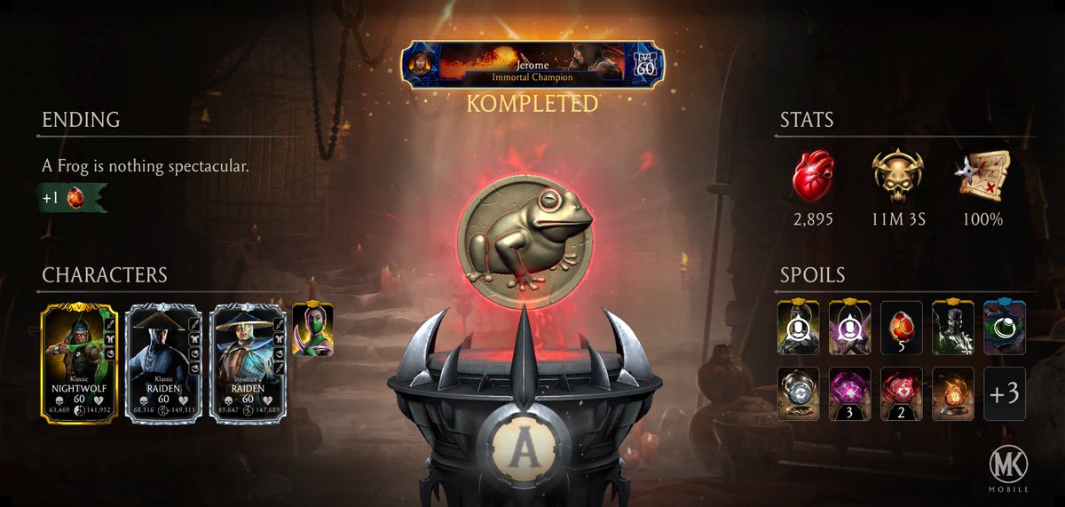 de37em's tweet photo. I just completed a Krypt Run in Mortal Kombat mobile! Check out my stats. https://t.co/10O8u8rvqx