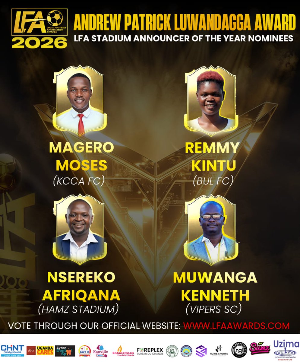 magero_moses's tweet photo. @LFAAWARDS A special thank you to his son, @LUWANDAGGAMICH3, for presenting me with this accolade. Receiving it from your hands made the moment truly unforgettable and deeply meaningful.

Thank you to @KCCAFC, #CHAN2024 for making me your voice at the stadium! 

#LocalFootballAwards2026 https://t.co/tLABHQPdYc