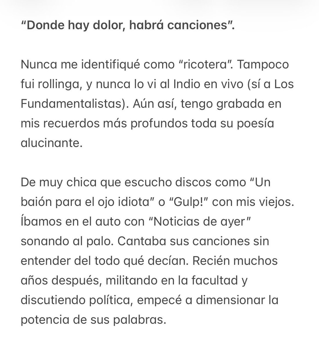 bubu__luli's tweet photo. Algo que escribí para el Míster. 

Una parte nuestra se fue con vos Indio. Descansa, gracias por tanto https://t.co/rQcimGdSAV