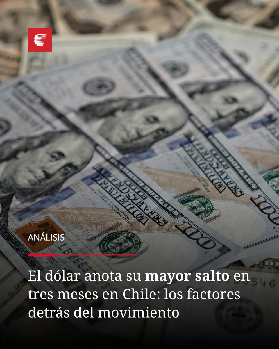 EM_Inversiones's tweet photo. El dólar anota su mayor salto en tres meses en Chile: los factores detrás del movimiento | La moneda local era la segunda de peor desempeño del mundo luego.

https://t.co/S2945vW4kV https://t.co/oqRJdXEiuK