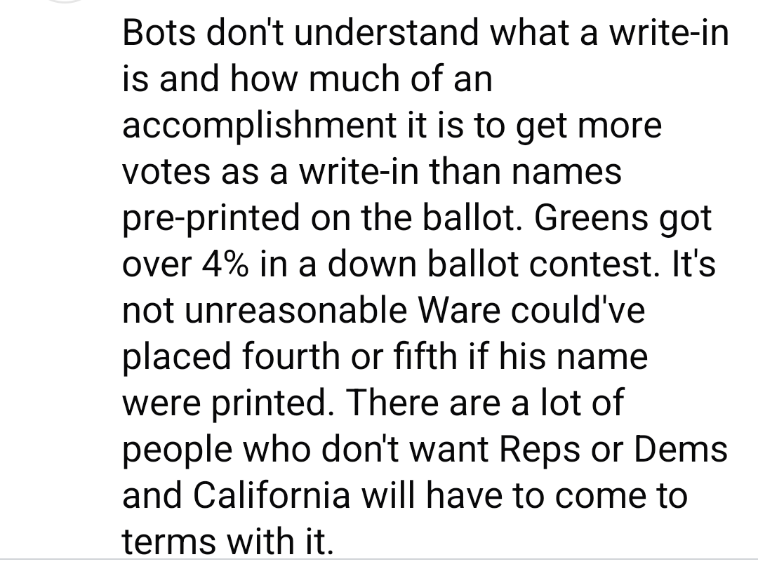 AttitudeButch's tweet photo. @joysulz @Zomgruler @Awwrnold You clearly don't understand how write Ins work https://t.co/HikC39FlpE
