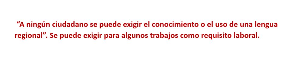 Erasmus1989's tweet photo. #Feijóo #Sanchez #Abascal
Cataluña tiene dos lenguas, 1) el español (mejor nombre que castellano), la lengua oficial del Estado, que saben todos los catalanes por deber constitucional y 2) el catalán, la lengua regional, que los habitantes de Cataluña no tienen obligación de saber (Sentencia TC 31/2010, sobre el Estatuto Catalán). La minoría catalanohablante de la sociedad catalana es bilingüe de español y catalán.

¿En qué lengua hablan un catalán y un vasco? En español.