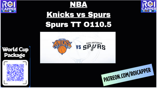 ROICapper1's tweet photo. Show Support by Hitting the Like Button or Sharing.  👊🙏

#WorldCup Sign Up Link: https://t.co/xDJaMi6XG9 ⬅️

#nba #knicks #spurs #nbafinals #sportsbetting https://t.co/qNWZJdfDDj