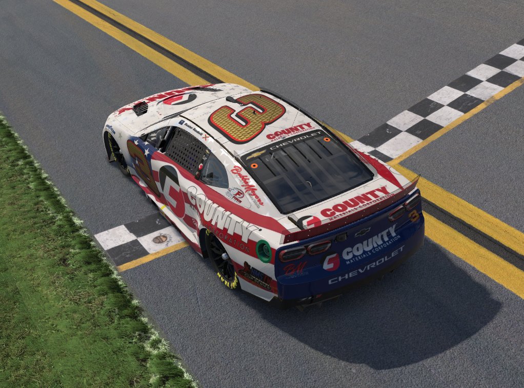 BMCustomDesigns's tweet photo. Catching up getting updates out! This one was custom ordered from @HunterHaskell with a twist on a Dale Jr Daytona win scheme! Snuck some ghost stars and that famous gold twist inside the number!!! Might see this one in the @WatchHMSTV cup series tonight! Hope you enjoy this one! https://t.co/toXjZo4ebE