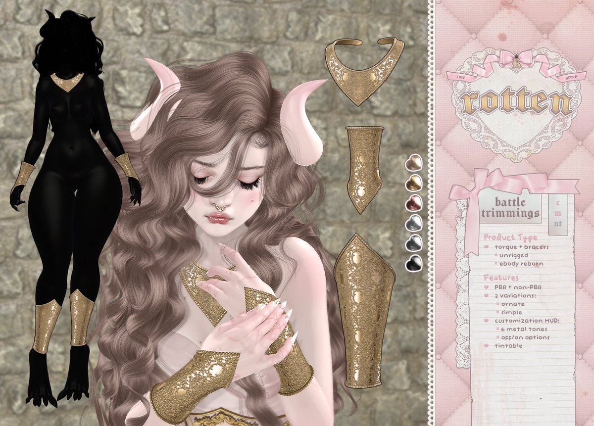 rottenshoppe's tweet photo. - - - - - - - - - - - - - - - ୨୧ - - - - - - - - - - - - - - -
{ ! } 28th, 1PM SLT @ KINKY
{ ♡ } rotten • battle trimmings
{ ♡ } INFO ➼ https://t.co/H8AqBZU0mK
{ ✧ } TELEPORT ➼ https://t.co/v8abvgMxlU https://t.co/qW0O5DQm0H