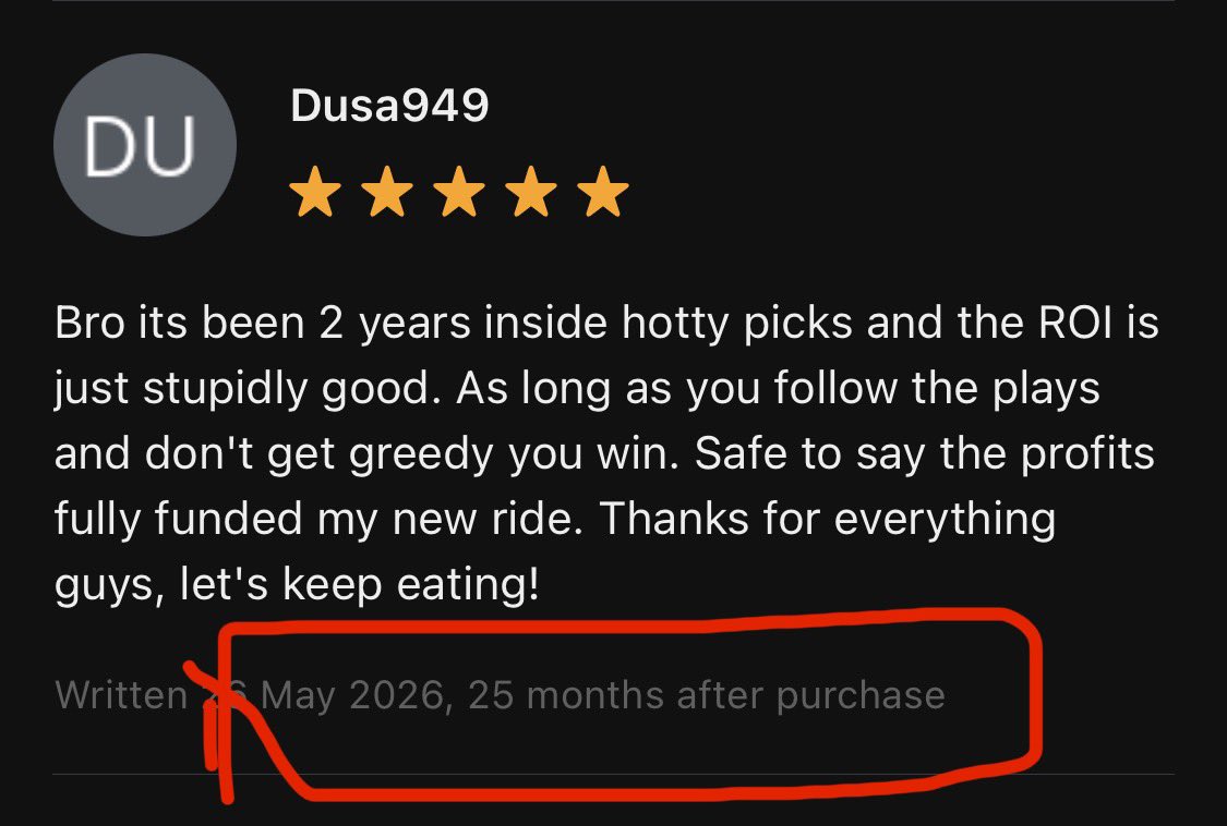 Hotty_Picks's tweet photo. We are changing lives!🤑

This review is from member that is 25 months betting with us!❤️

He would not pay for subscription and follow our plays for more than 2 years if we are not cashing like crazy!💯

Let’s keep it going!🚀 https://t.co/Whjh5lmX1Y