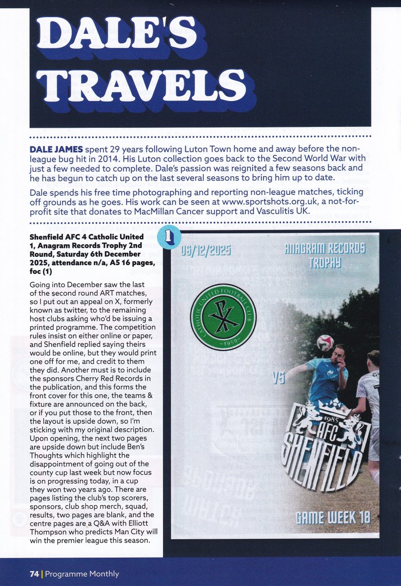 sportsshotsnews's tweet photo. Sports Shots continue to contribute programme reviews to 'Programme Monthly & Football Collectable'
https://t.co/ginDCq5oZ2
#MatchdayProgrammes #SaveTheFootballProgramme #Programmesmatter #keeptheprogramme https://t.co/cPgPpyotj0