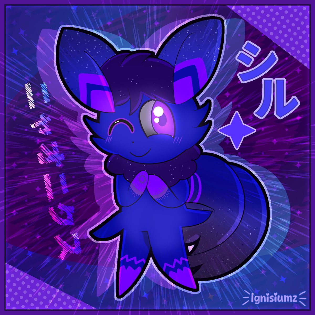 Ignisiumz's tweet photo. Birthday gift for my sweet Meowstic friend :3 💜 
@/_syl2010_ https://t.co/TvxrqBgjtz