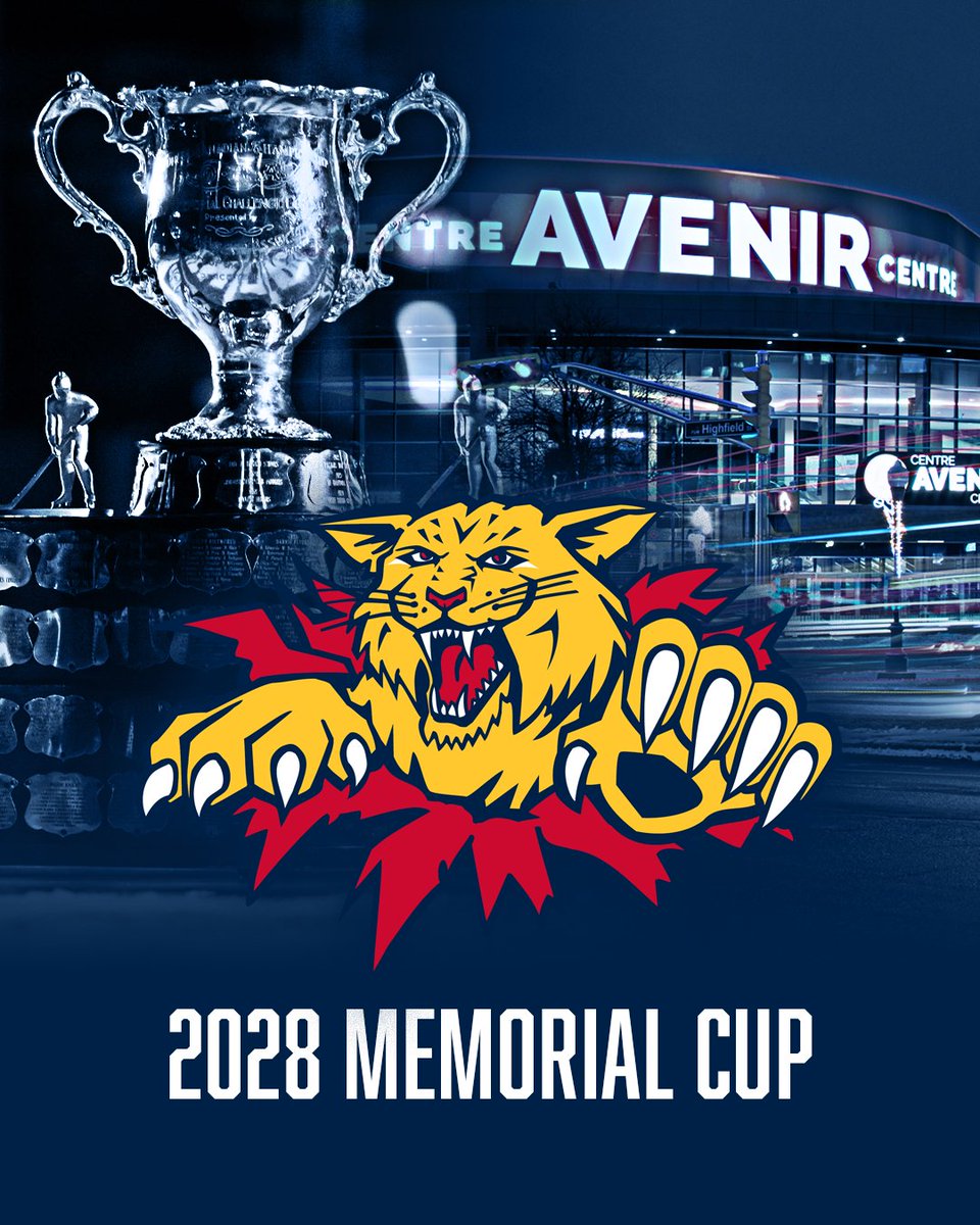 monctonwildcats's tweet photo. The Moncton Wildcats have officially submitted their intent to bid to host the 2028 Memorial Cup. 🏆

“Moncton has a proven track record of delivering first-class national events,” said Wildcats President, R.J. Irving.

📰 https://t.co/EMSP8h75R2 https://t.co/hu4mnqT0FX