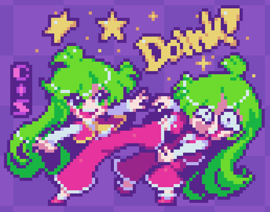CometSummoner98's tweet photo. when you wanna draw touhou charas fighting but not make it feel like you hate one chara, so you just draw yuuka vs yuuka 🌻🌻 https://t.co/eLmXjkCLFb
