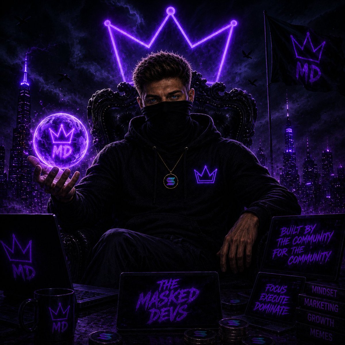 The masked dev tweet media
