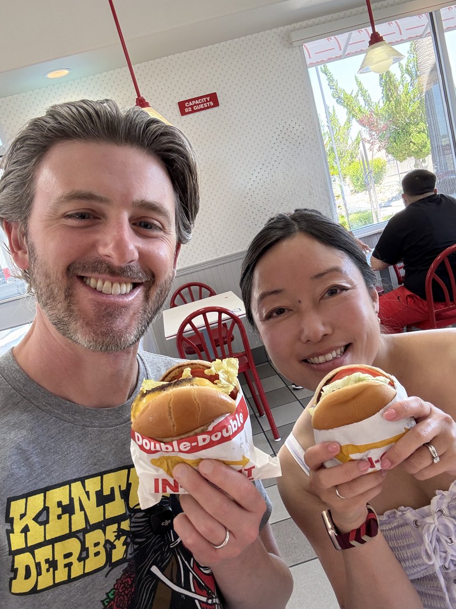 KitandKrysta's tweet photo. No San Francisco to Los Angeles road trip is complete without an In N Out pit stop. See you soon Summer Game Fest! https://t.co/kaXK2uokU8