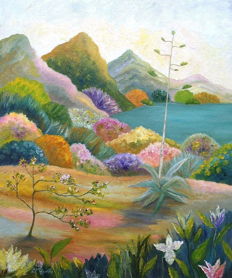 ampomata's tweet photo. This is my painting, "Summertime Bliss". https://t.co/1udzubwSm5