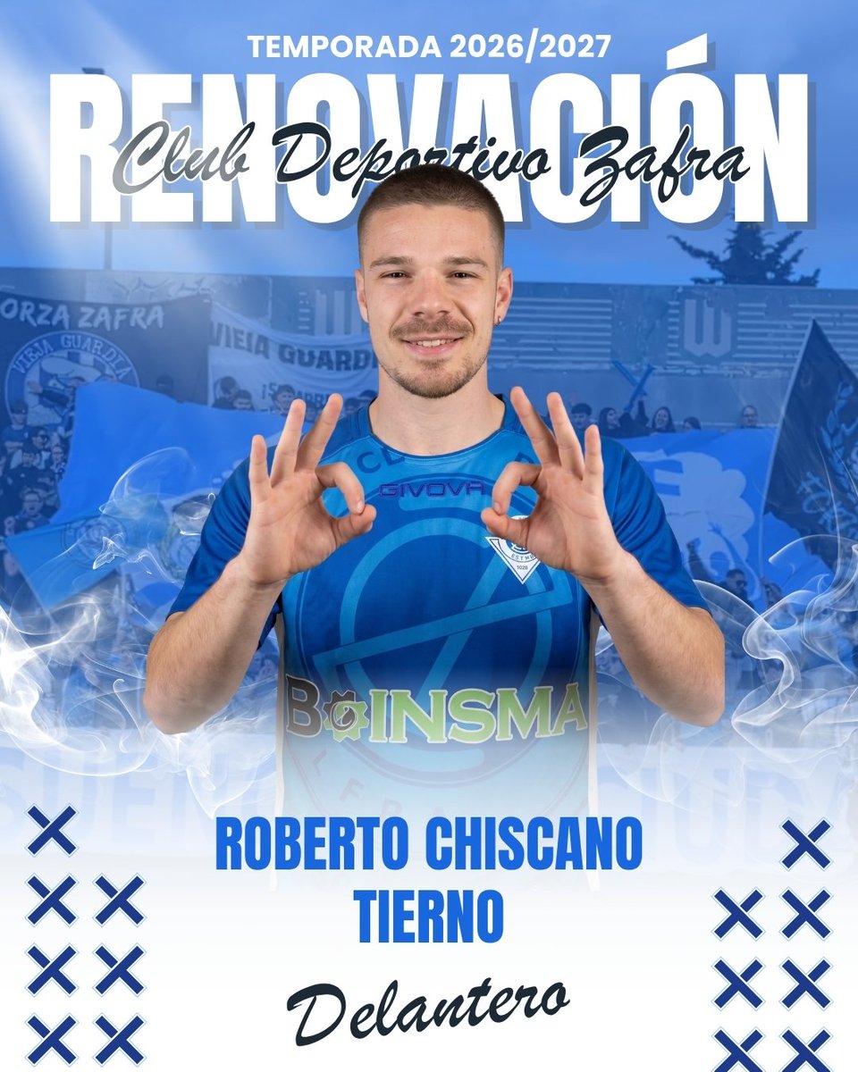 CDZafra's tweet photo. 🤝RENOVACIÓN✍️

Uno di noi‼️ Otro jugador local y máximo goleador de la pasada temporada

Roberto Chiscano: trabajo, compromiso y gol⚽️ asegurados para una temporada exigente 
Mucha suerte, Roberto‼️ https://t.co/NMlB6HP8Va
