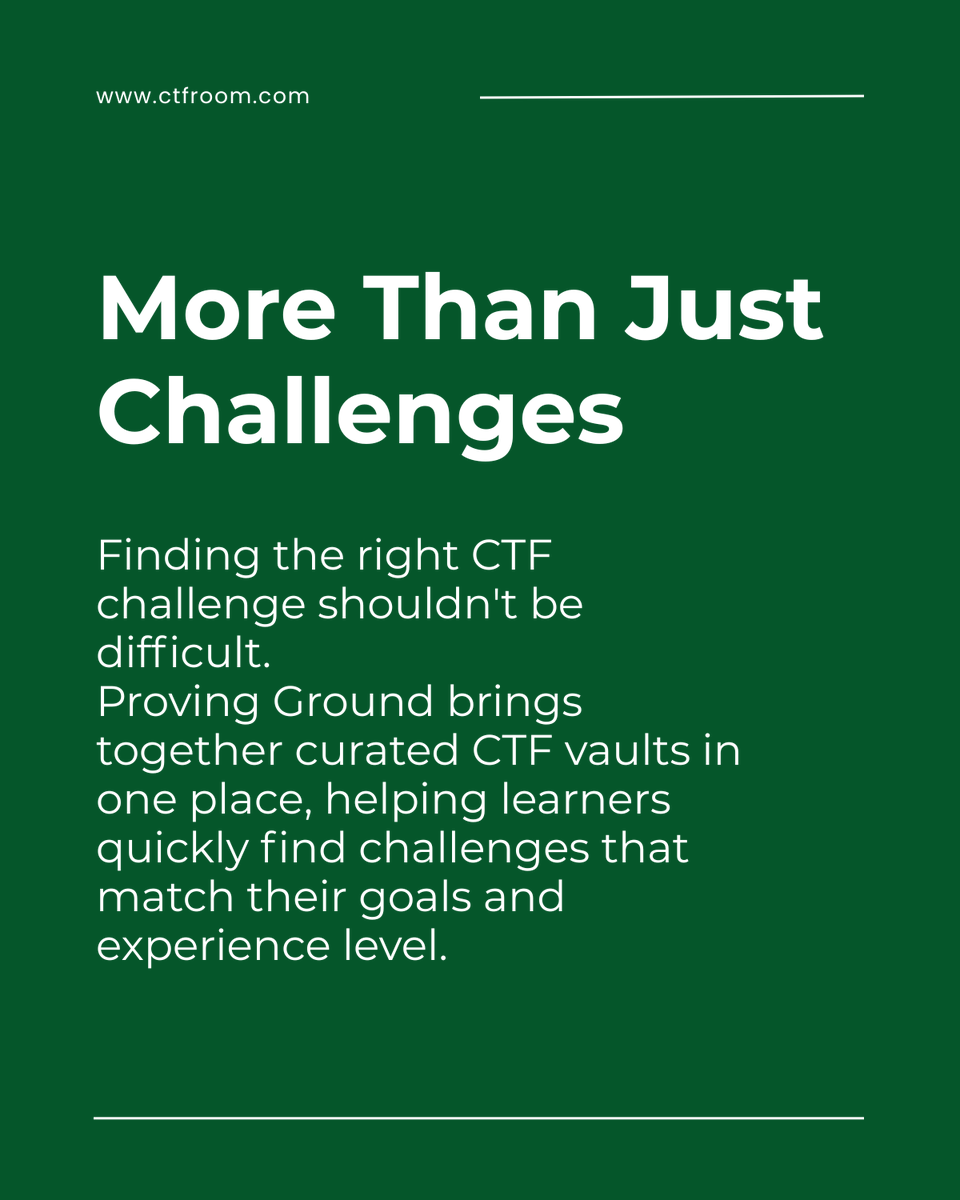CTF_Room's tweet photo. Knowledge is important. Practice is essential.

Explore Proving Ground — a dedicated CTF vault catalogue built for hands-on cybersecurity learning, challenge discovery, and skill progression. 🚩

#ProvingGround #CTF #CyberSecurity #InfoSec #CaptureTheFlag #CyberSkills https://t.co/oxlwpBNhIM