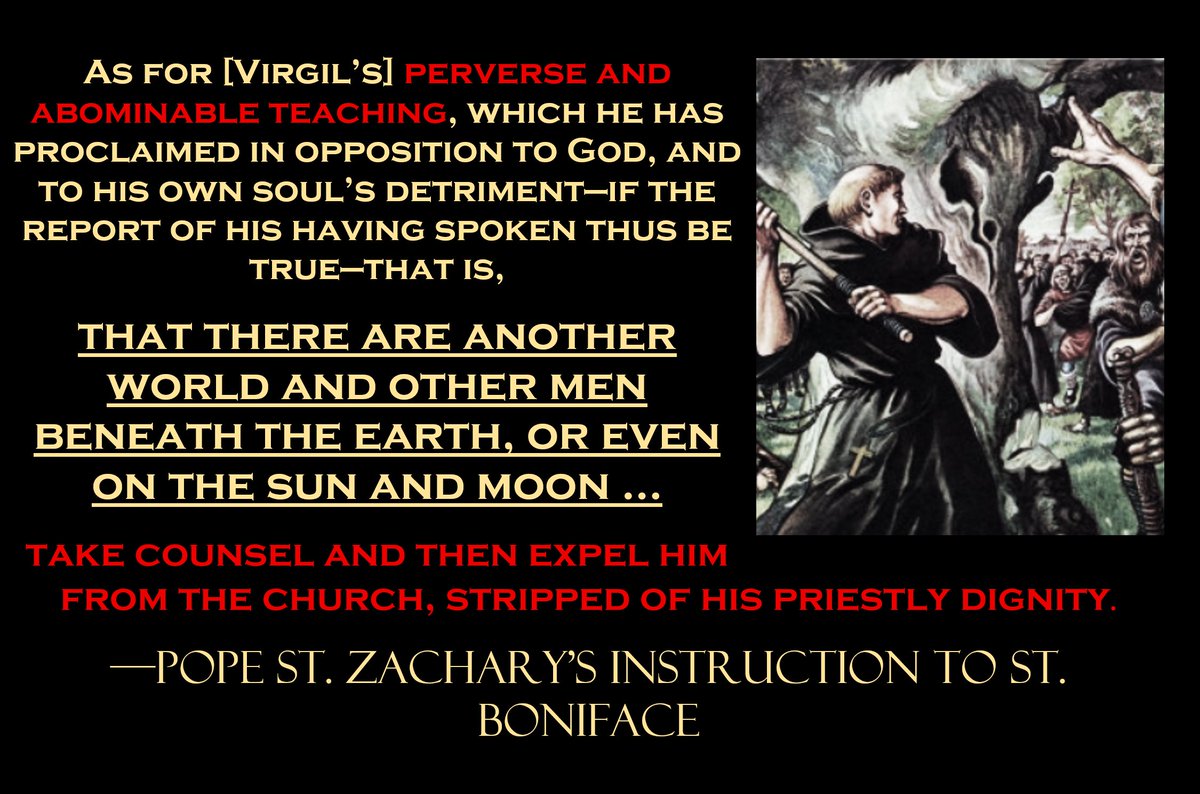 DSDOConnor's tweet photo. Happy Feast of St. Boniface!

In honor of his destruction of the pagan idol, Thor's Oak, let's demolish today's increasingly dominant pagan idolatry: ET-Messianism https://t.co/VfuIizogtc