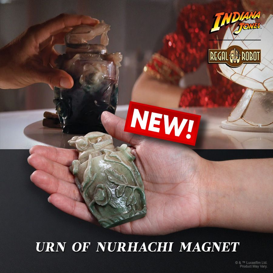 RegalRobot's tweet photo. New! https://t.co/tQXGLd0yyE 

Indiana Jones and the Temple of Doom™ opens with a dynamic sequence in Club Obi Wan. Our new Urn of Nurhachi magnet is a scaled version of the key prop in that scene and it belongs in your museum! https://t.co/hVSsAlHKFs