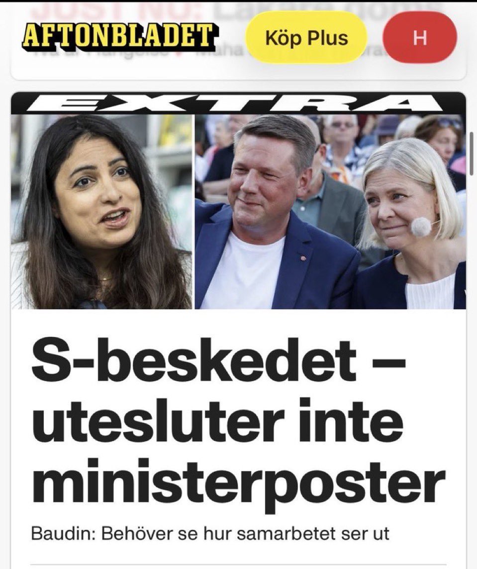 PWallenberg's tweet photo. Kommer aldrig ske. För S går makten före allt. De skulle sälja sin själ för att få makten vilket de i stor utsträckning redan har gjort genom sitt samarbete med muslimska brödraskapet. https://t.co/uHV8SXjkZ7