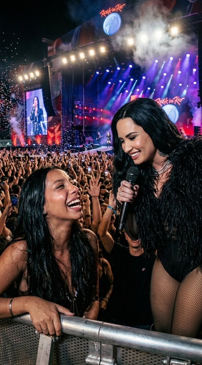 drewjournls's tweet photo. @rockinrio eu no melhor lugar do rock in rio que é a GRADE DO SHOW🤍 muito emocionada no show da demi lovato que vai ser dia 12 de setembro🎸 #EUVOUnoRockInRio https://t.co/49M305tAGR