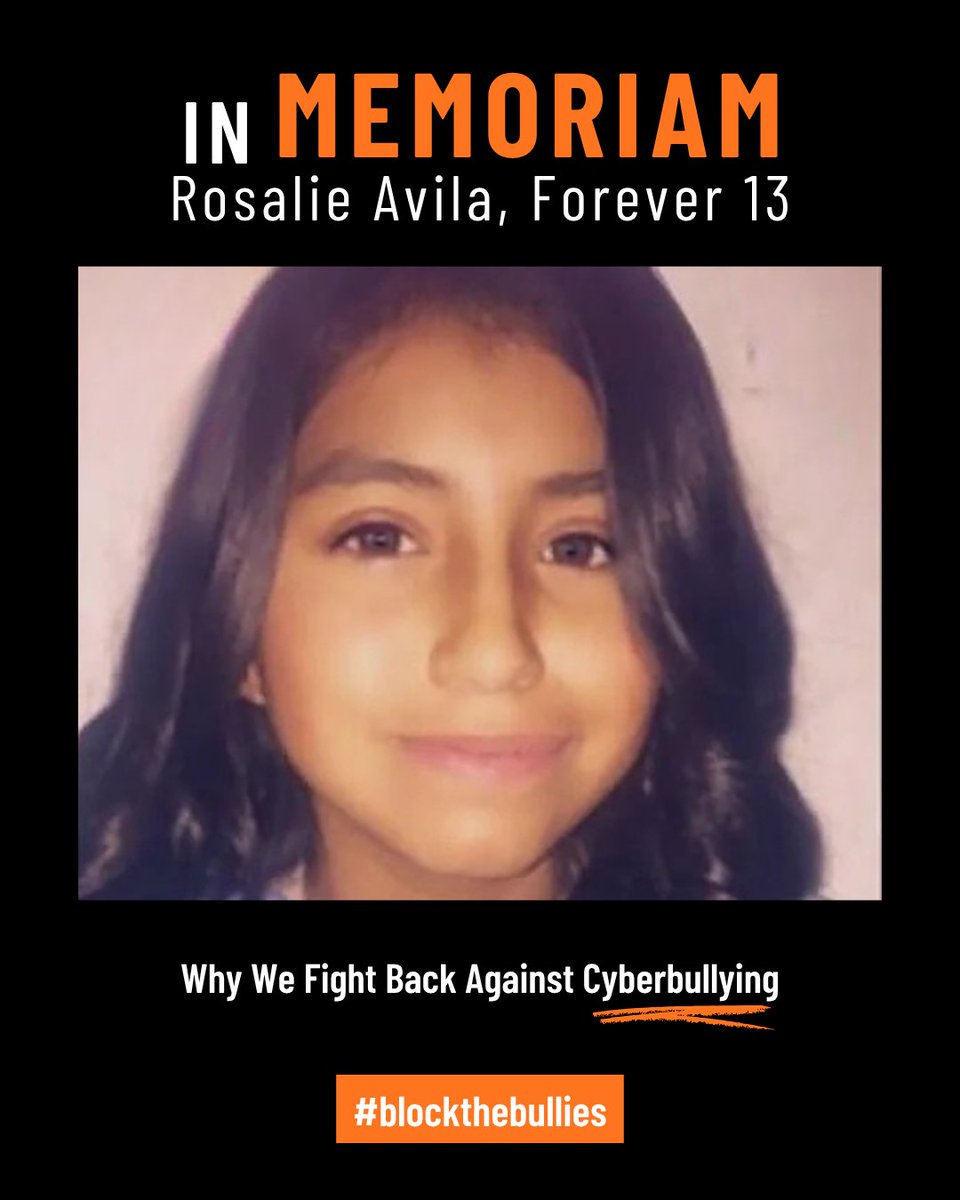 OverBullying_'s tweet photo. It has been 9 years since Rosalie was bullied to death. And, in the past 9 years, there has been no change. Schools continue to turn a blind eye and fail to protect students from bullying. 

Buckets Over Bullying stands with the Avila family.
Rosalie Avila, forever 13. https://t.co/rbUHDLBY7g