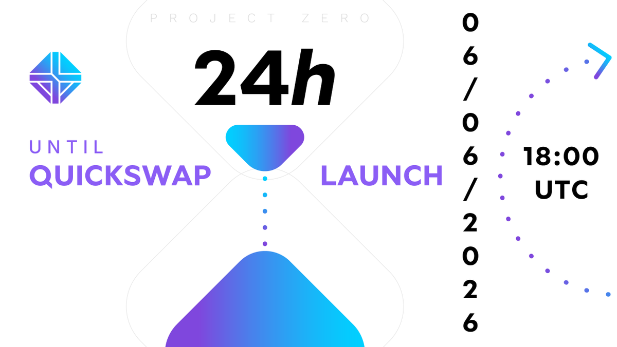 AYLAProjectZero's tweet photo. Project Zero enters its next phase.
In 24 hours, AYLA Sapphire launches on QuickSwap.

🗓 June 6, 2026
🕔 18:00 UTC

No presale
No paid promotions
No private allocations

Just a public launch, documented from day one.
#AYLA #ProjectZero #Polygon #QuickSwap
Don't Trust. Verify. 💎 https://t.co/22naObMlg7