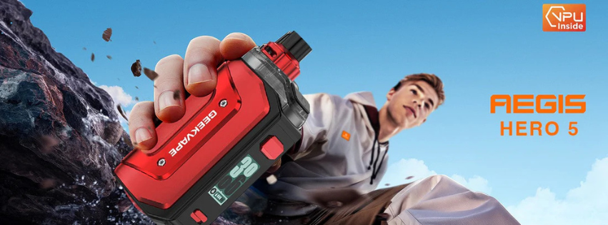 eliquidcom's tweet photo. The Geekvape Aegis Hero 5 is designed as a rugged, high-performance pod mod that balances durability with everyday usability.

https://t.co/7mM8x46tT3 https://t.co/YtWlNnQecP