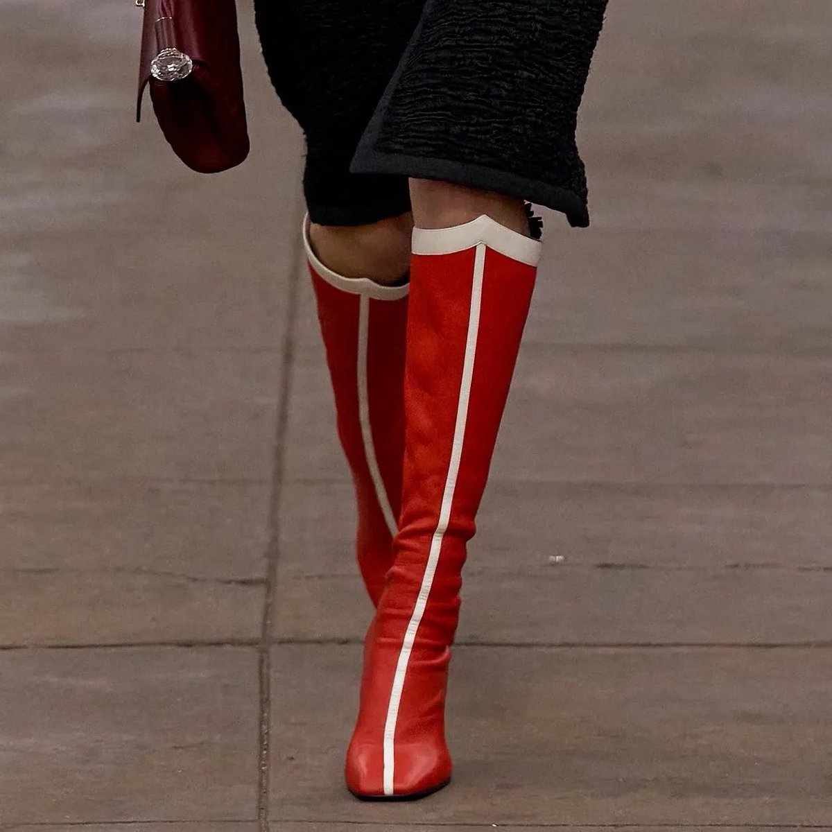 LouisPisano's tweet photo. the hottest shoe in Monaco for Grand Prix are Matthieu Blazy’s Chanel Métiers d'Art 2026 boots. I’ve seen like 8 pairs today https://t.co/mEs6Iio6cj