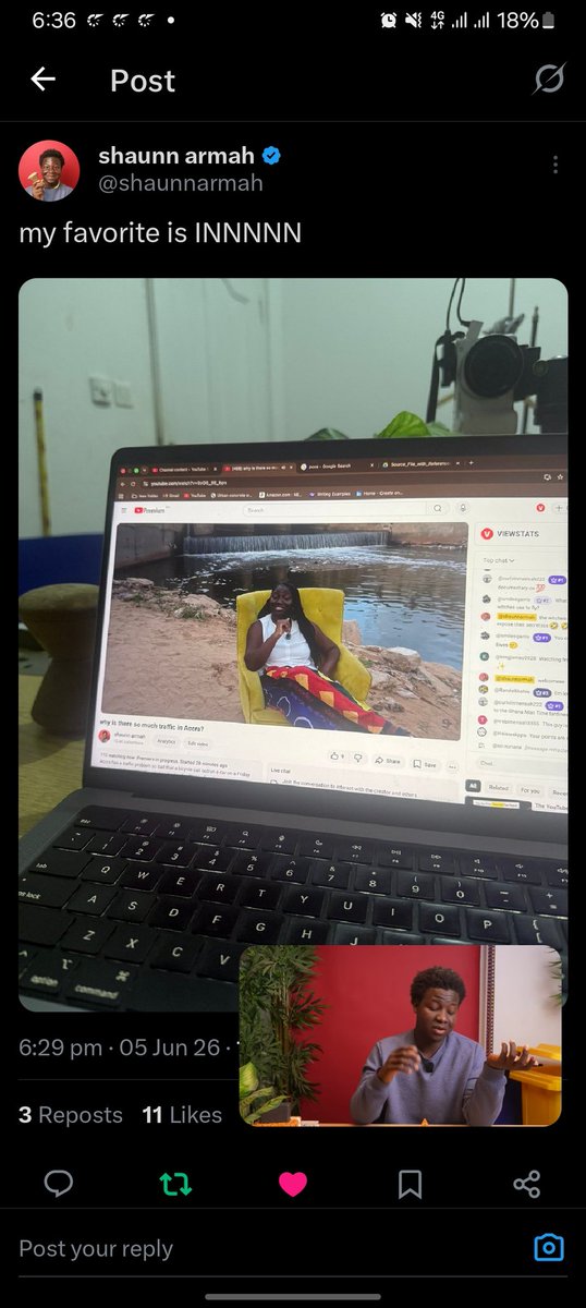 codeWithSena's tweet photo. @shaunnarmah The best documentary video I've watched about my country.
Keep it up brother https://t.co/SibnOSJgpO